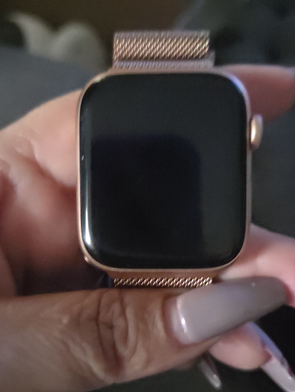 Apple Watch In Rose Gold Mesh Band